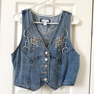 Y2K Forever 21 Light Blue Denim Vest
